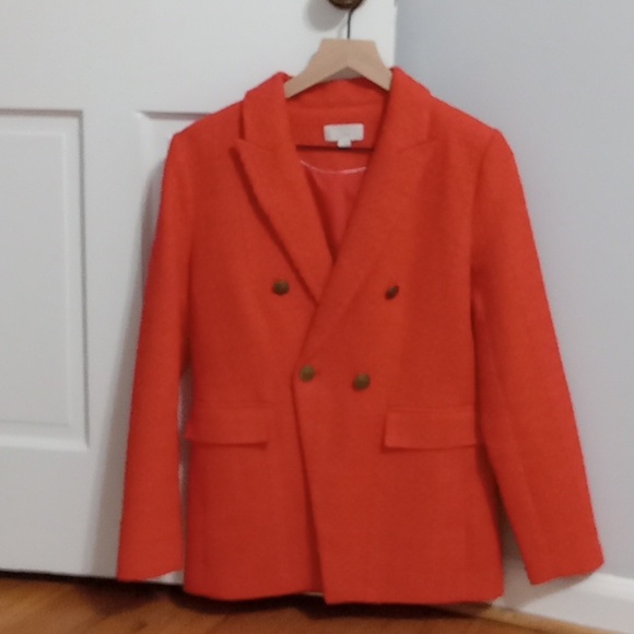 LOFT Coral Textured Tweed Blazer - Picture 3 of 6